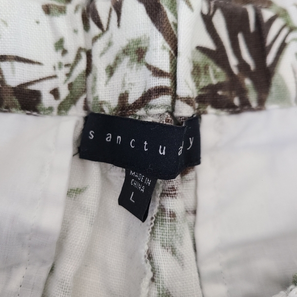 Sanctuary Palm Belted 100% Linen Shorts Size L - Picture 6 of 8